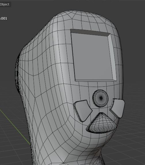 Realistic Low poly Infrared Thermometer Low-poly 3D model_5