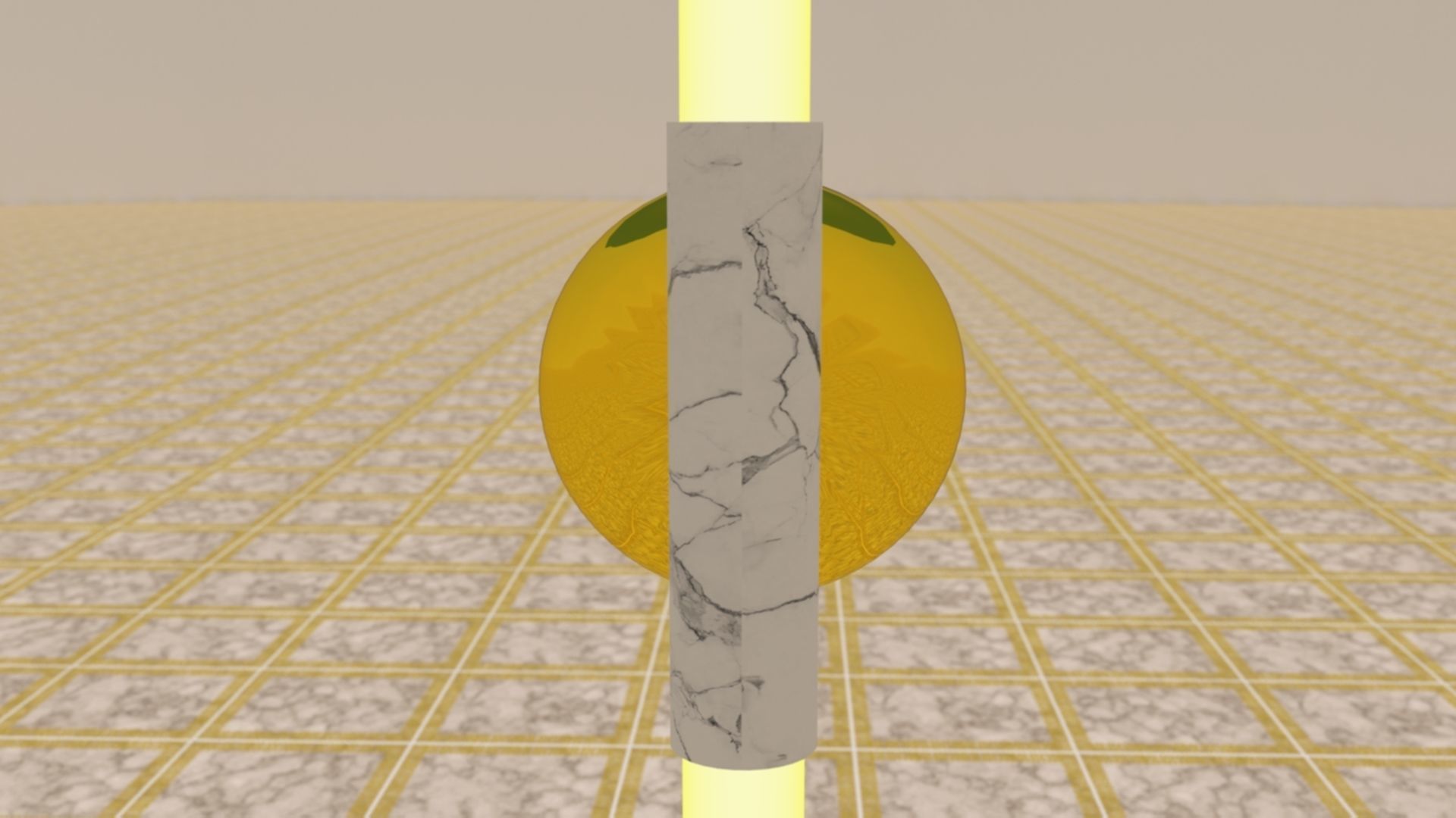 Wall Lamp Low-poly 3D model_6