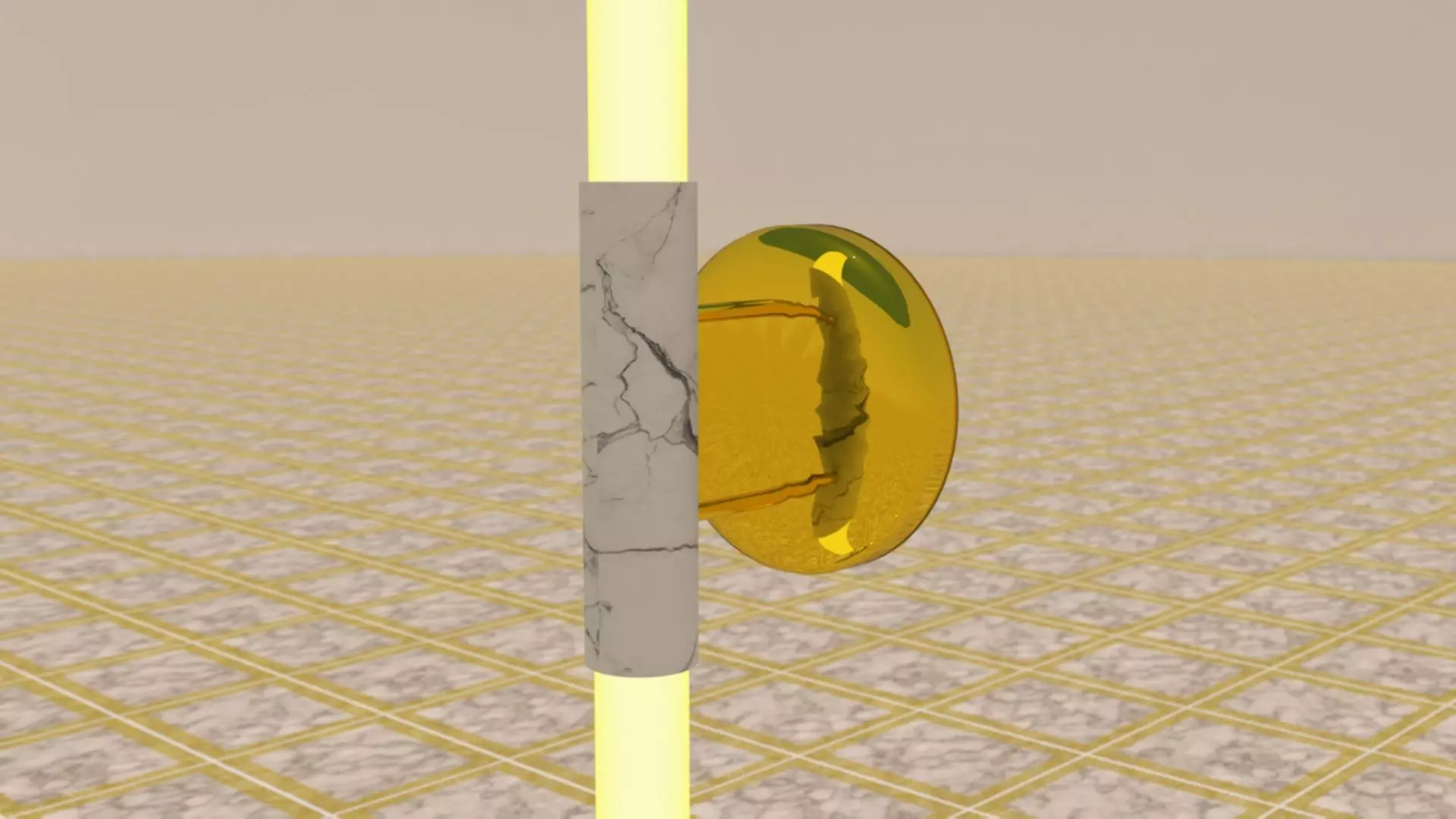 Wall Lamp Low-poly 3D model_0