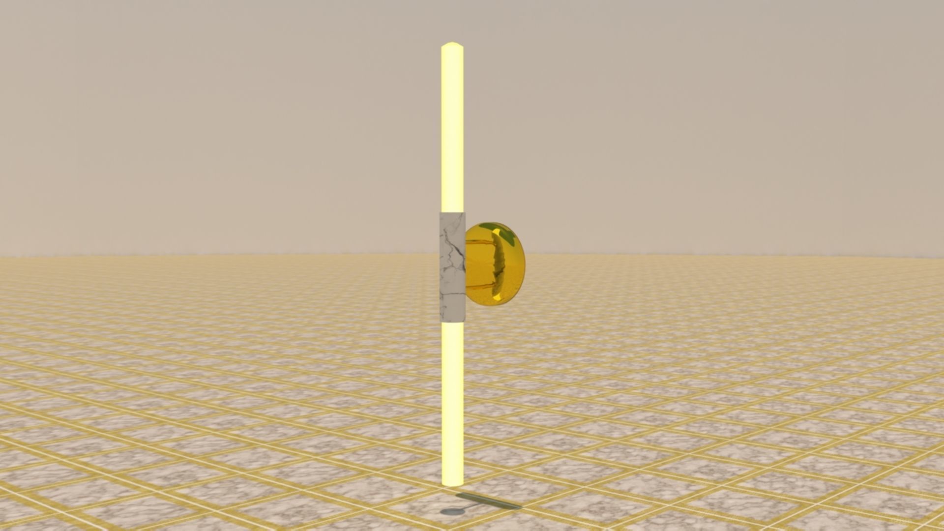 Wall Lamp Low-poly 3D model_3