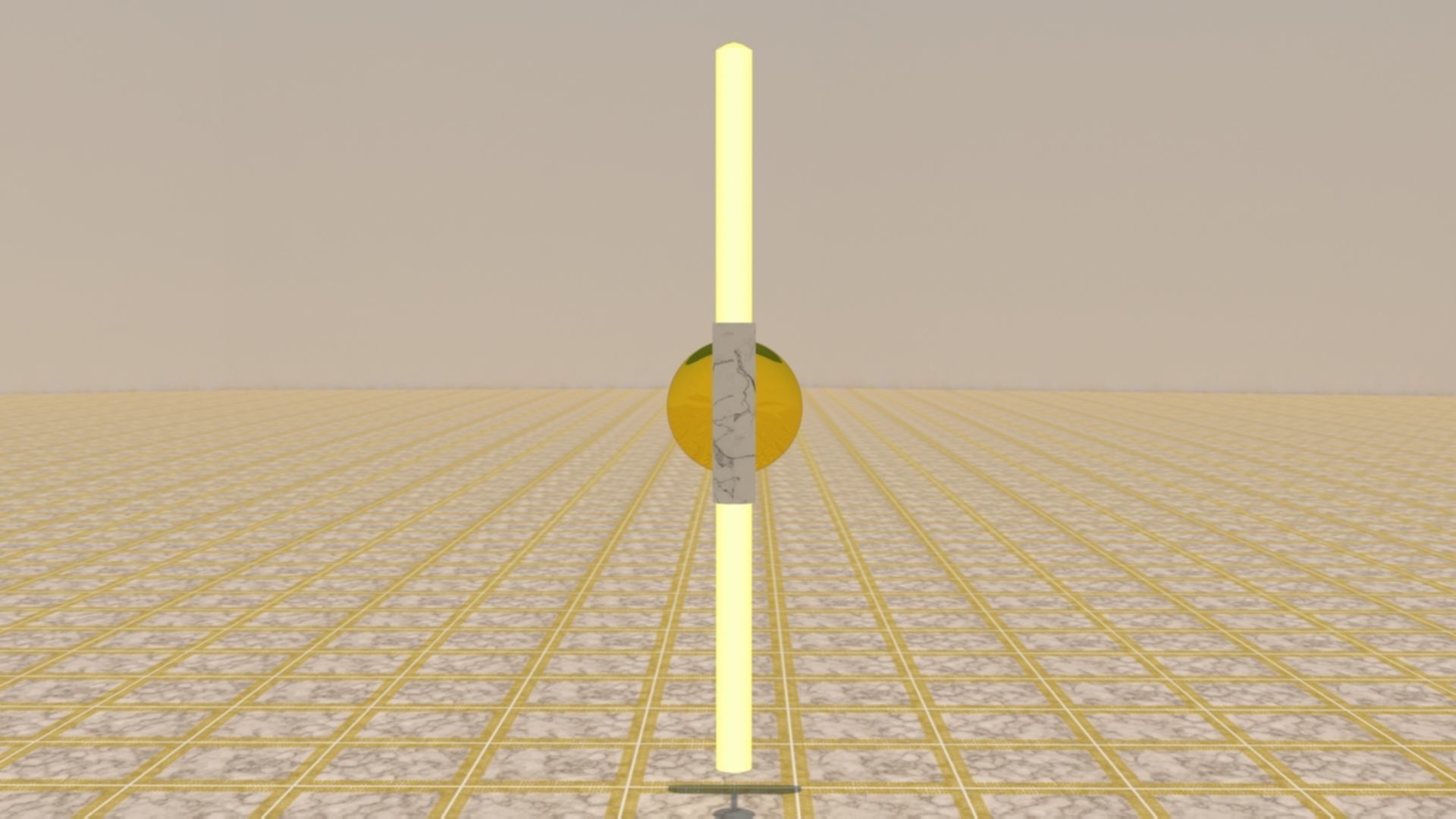 Wall Lamp Low-poly 3D model_4