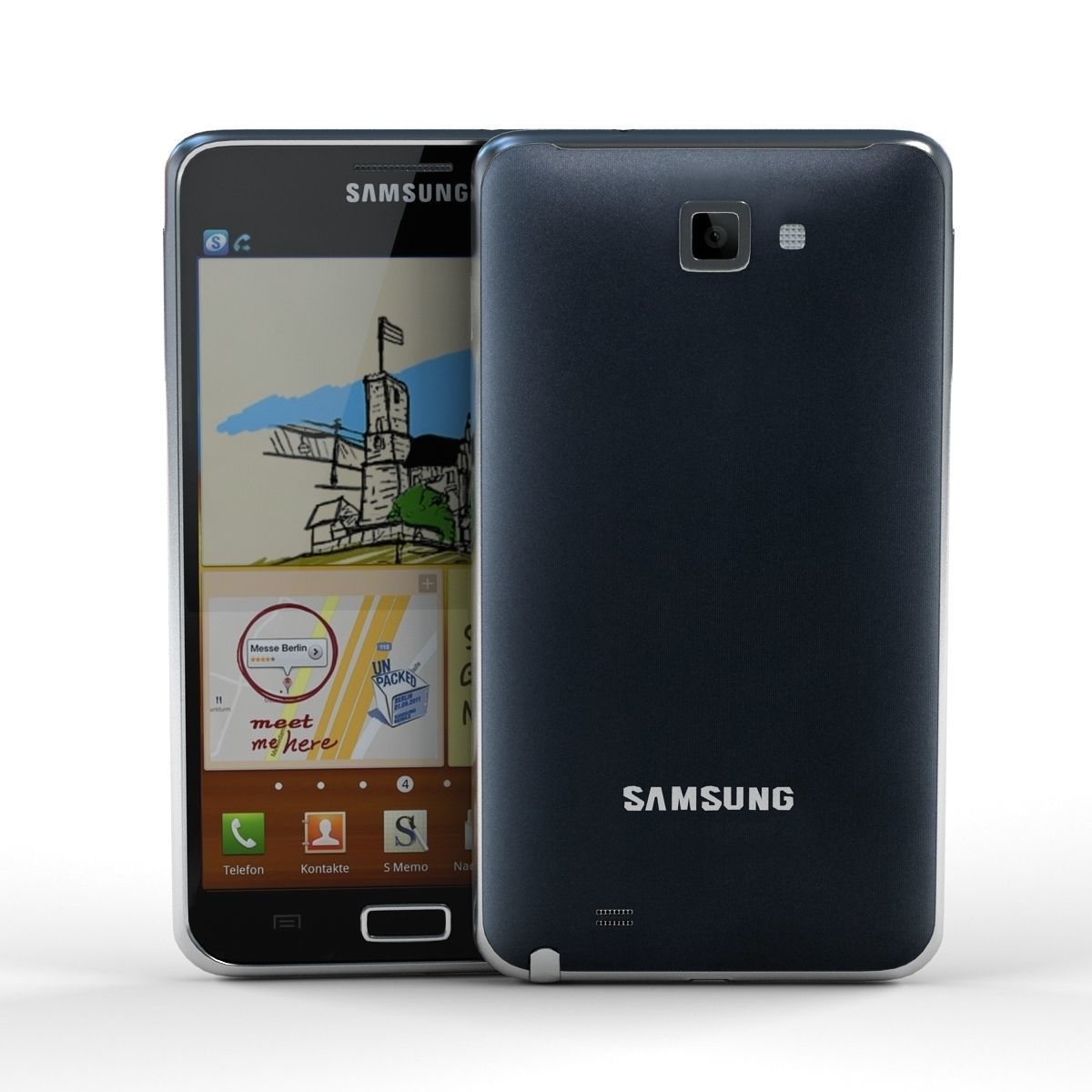 Samsung galaxy Note GT-N7000 3D model_4
