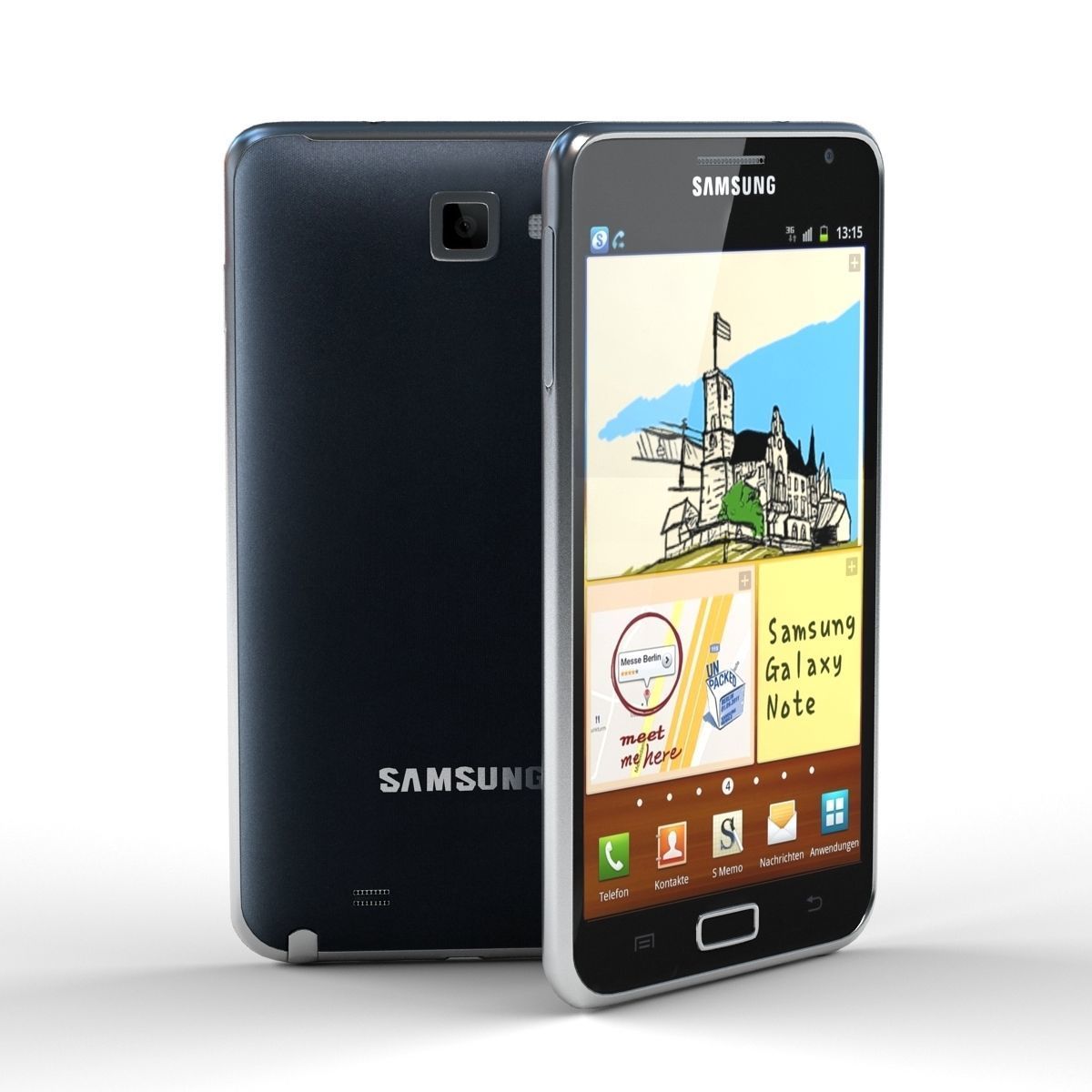 Samsung galaxy Note GT-N7000 3D model_3
