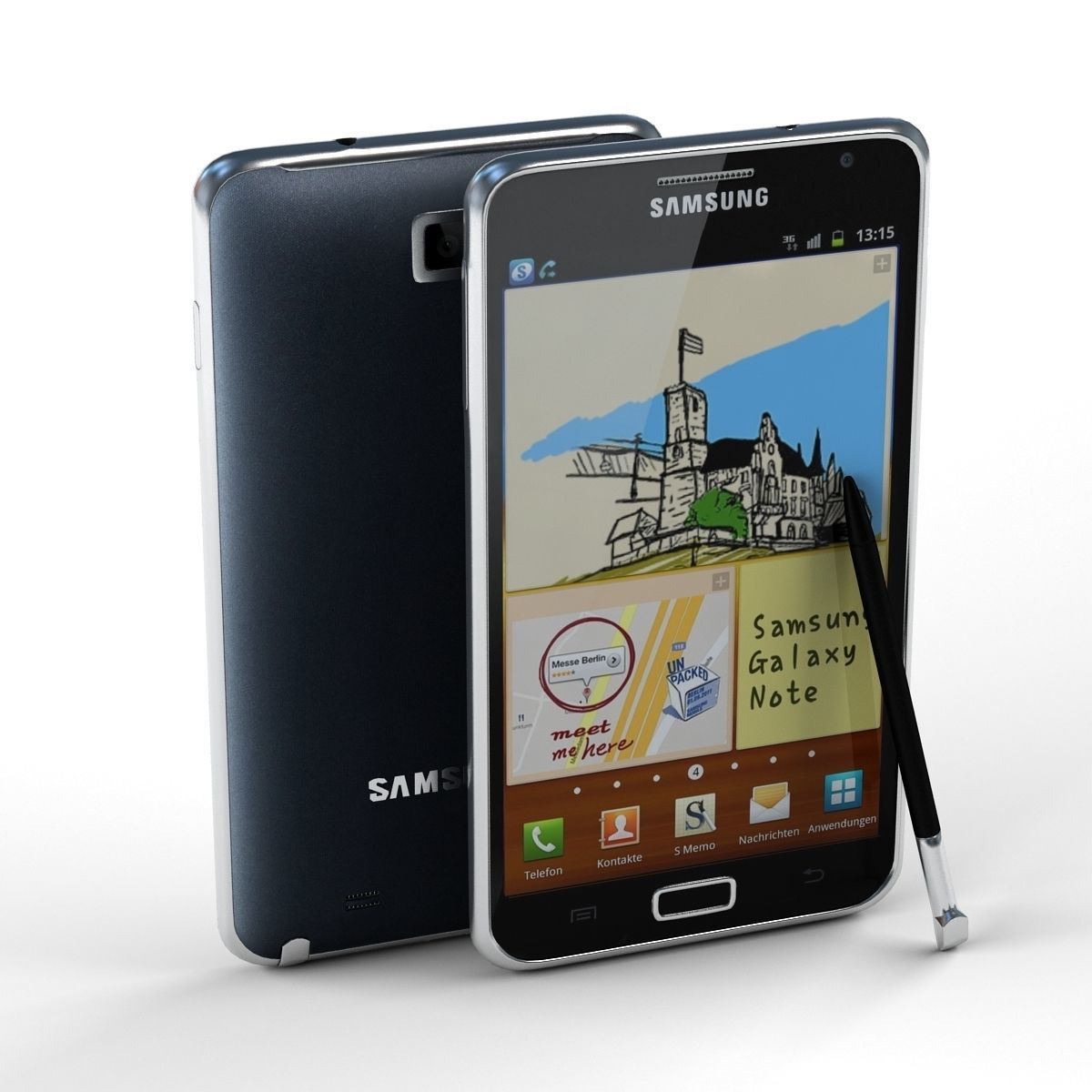 Samsung galaxy Note GT-N7000 3D model_2