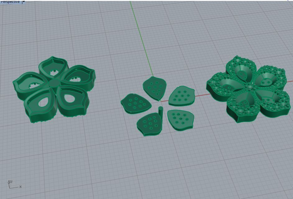 sergi1 pair of ruby and diamond flower earrings 3D print model_4