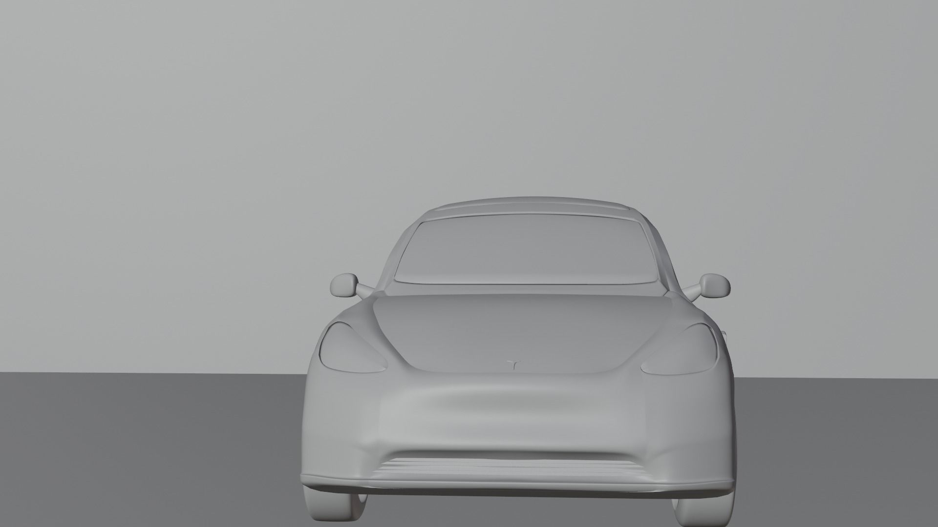 Tesla model Y front of 3D model_6