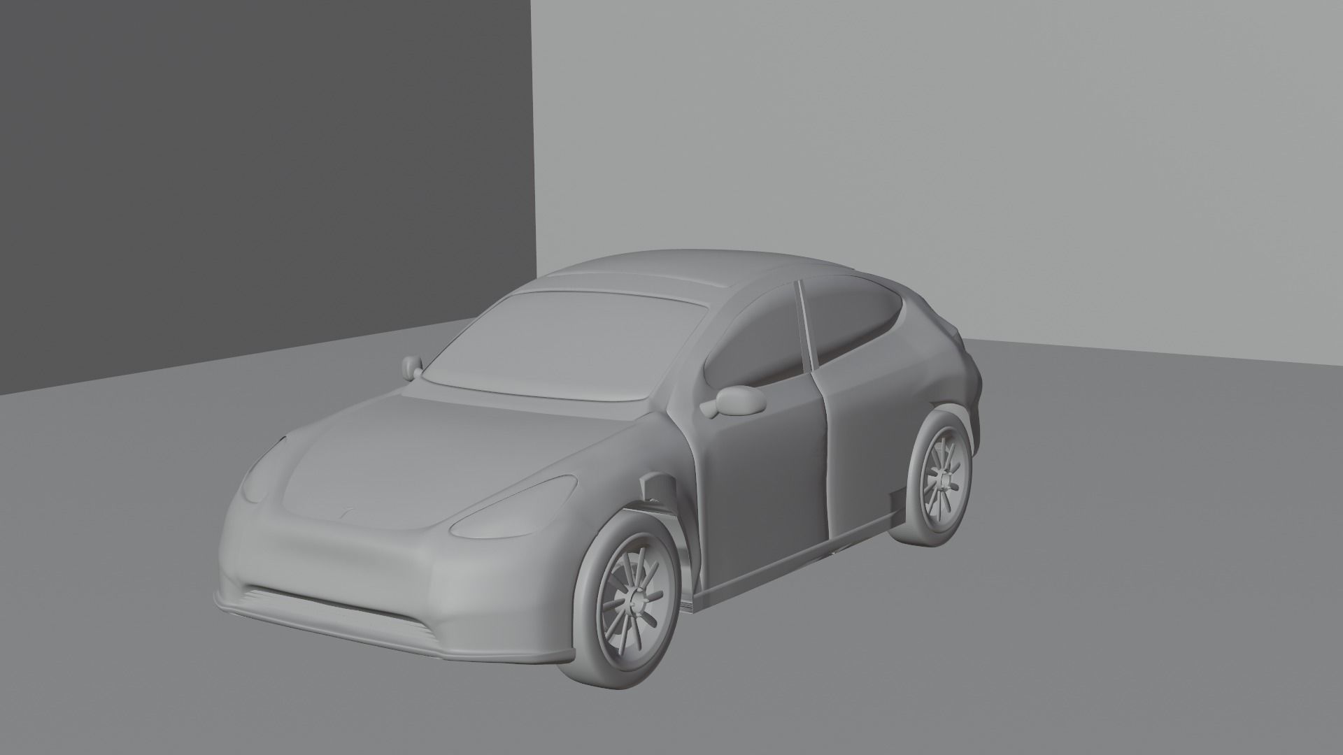 Tesla model Y front of 3D model_5