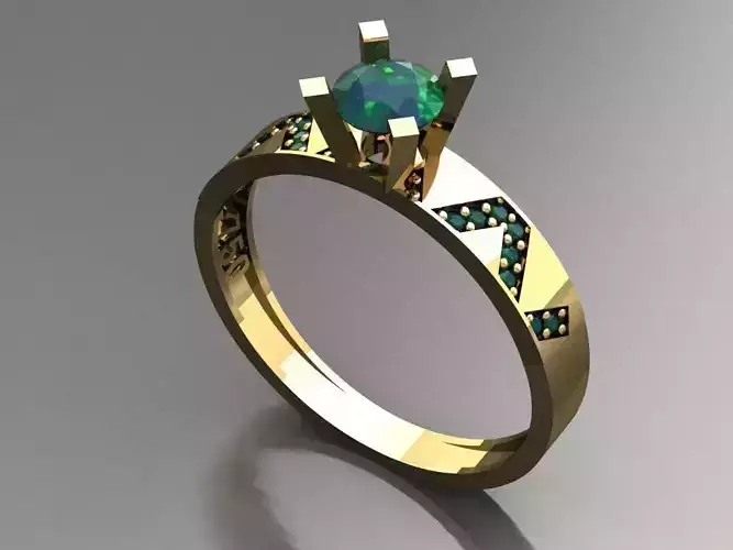 T013- Diamond solitarie ring