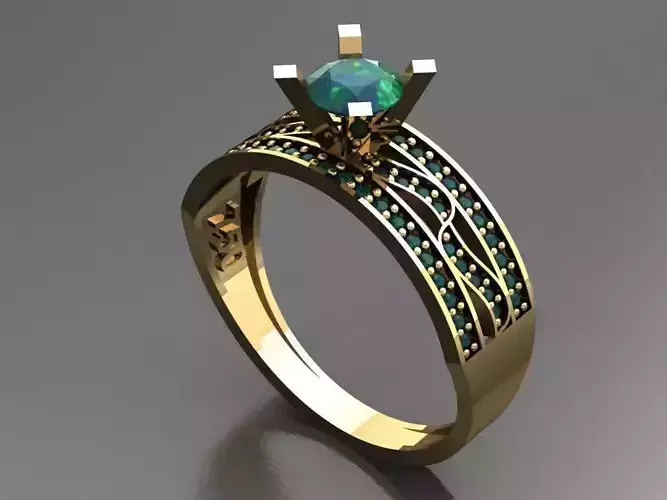 T014- Diamond solitarie ring