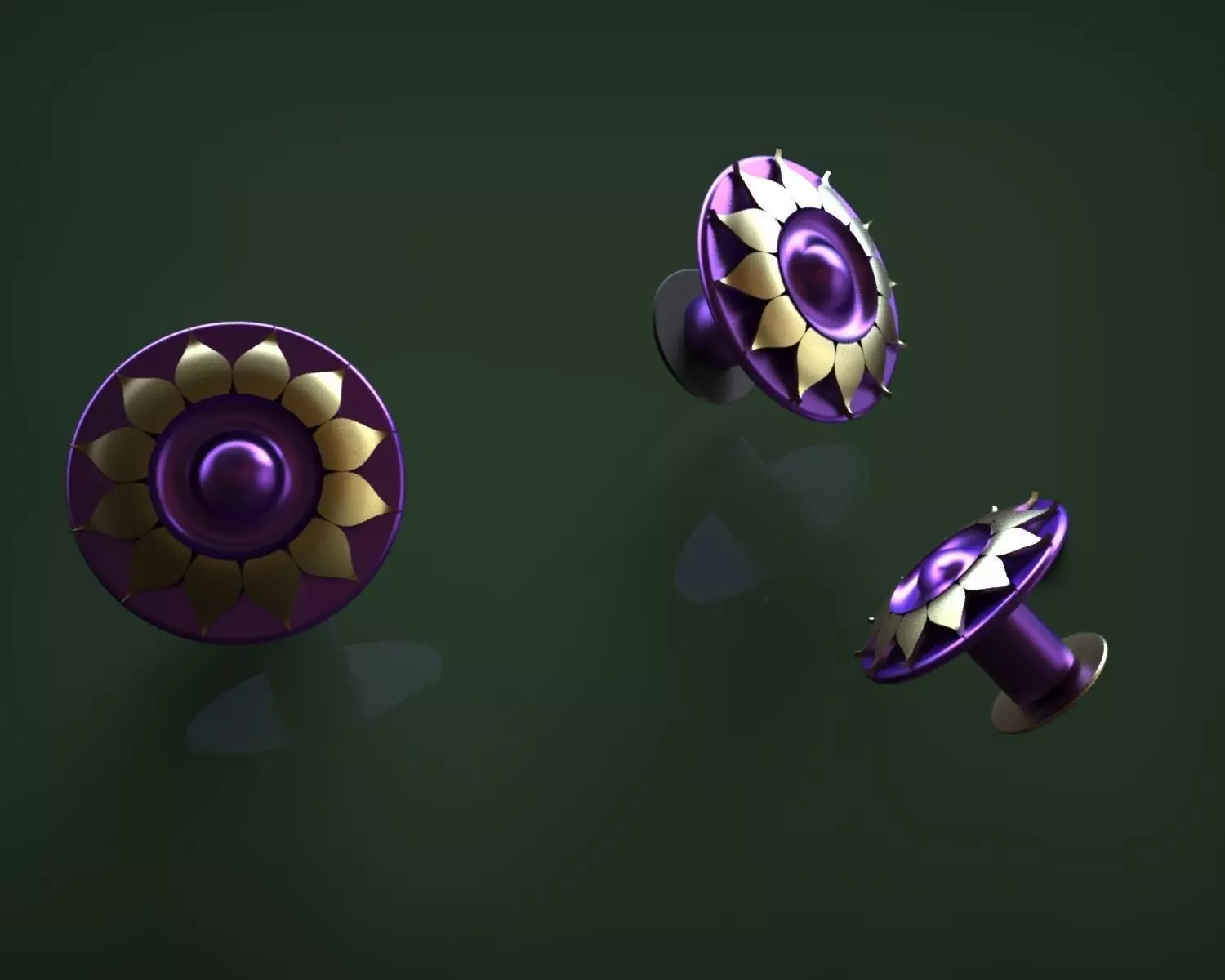 lotus earring  3D print model_0