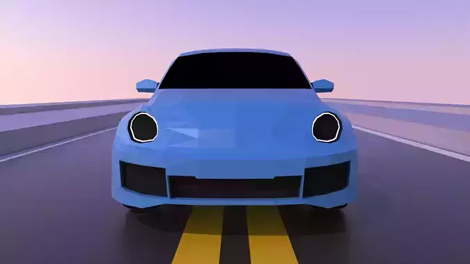 Low-Poly 2012 Volkswagen Beetle Free low-poly 3D model