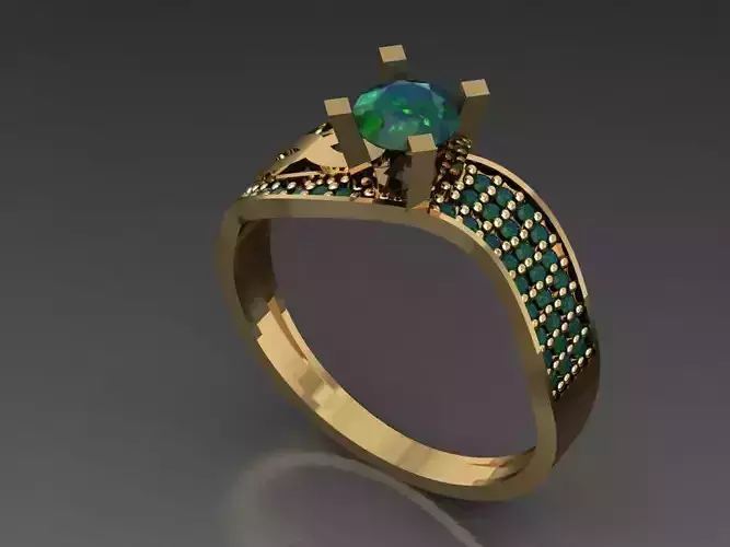 T017- Diamond solitarie ring