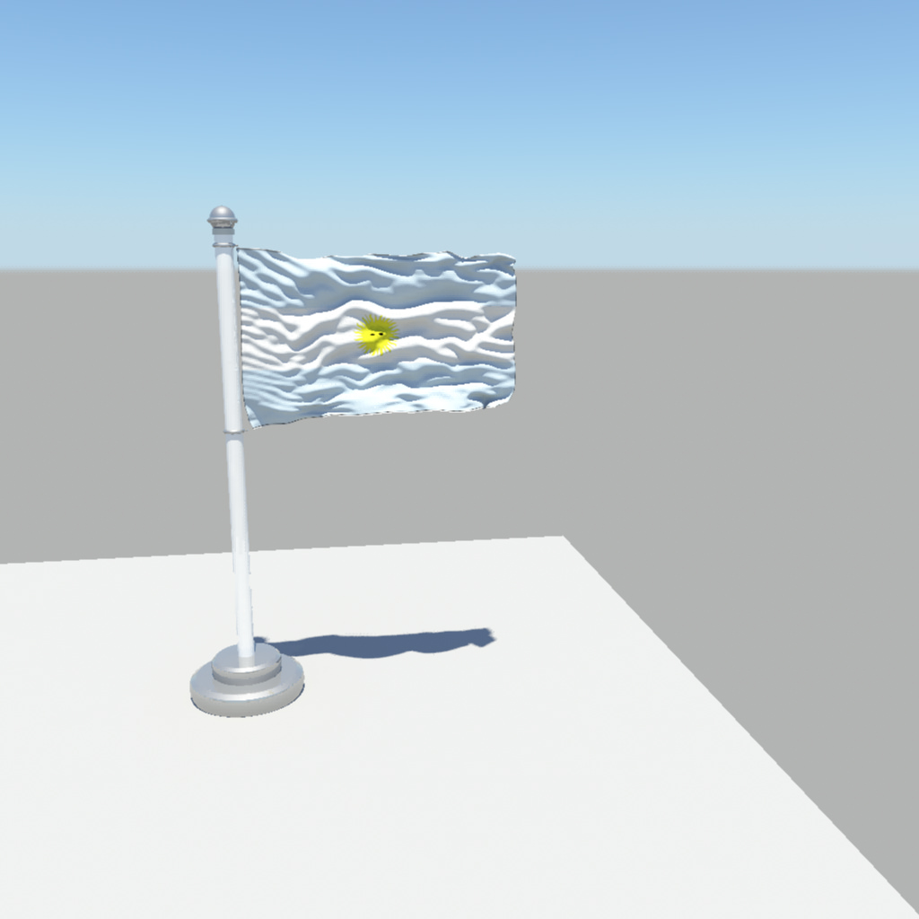 Argentina Flag 3D model_2