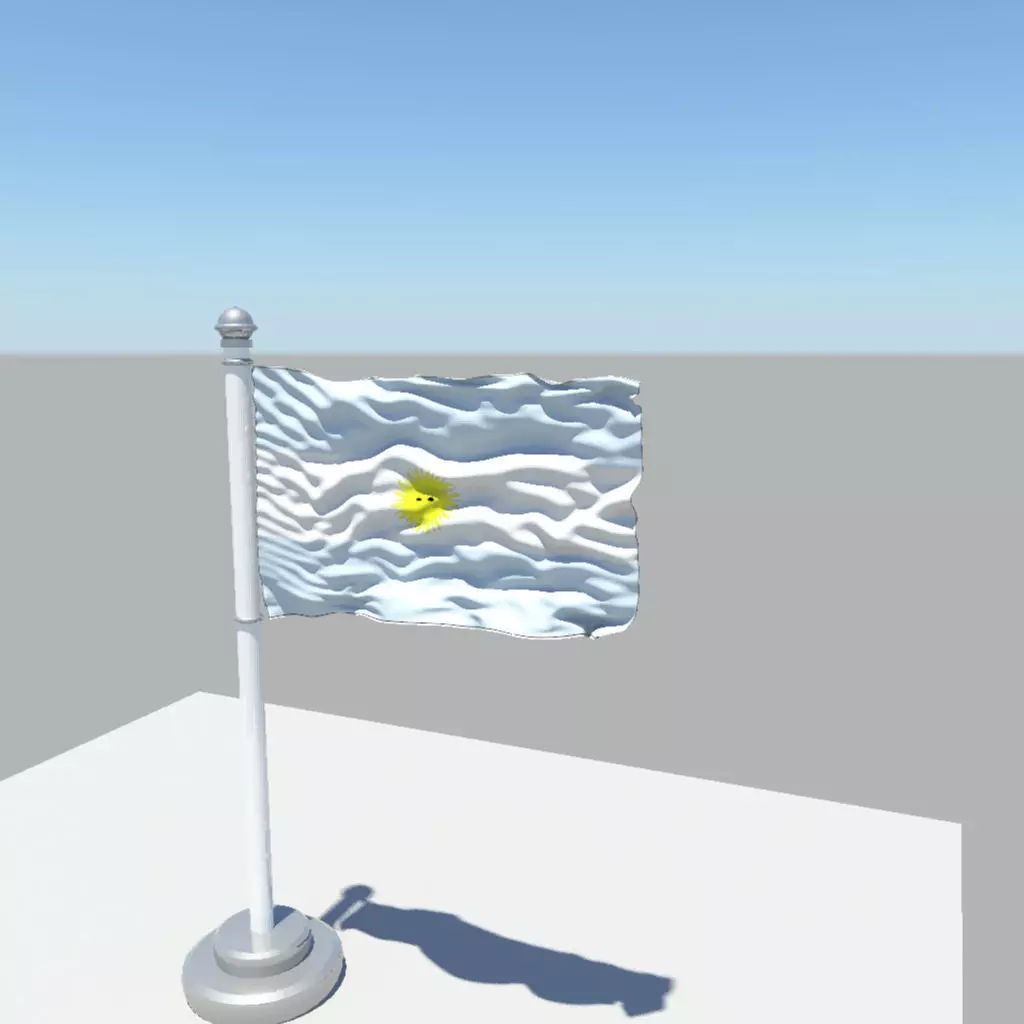 Argentina Flag 3D model_0