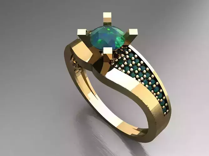 T027- Diamond solitarie ring