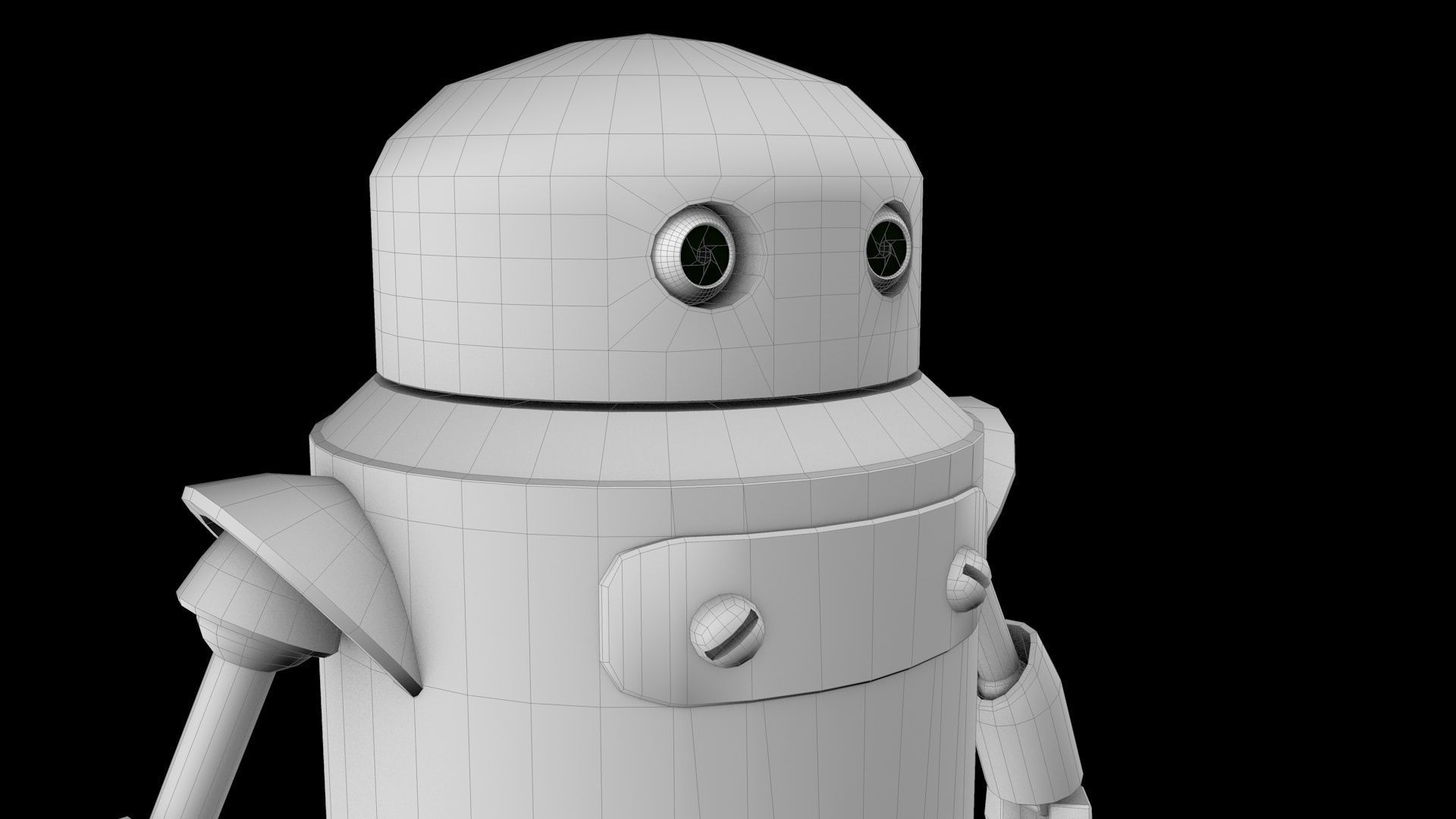 Cartoon Character Robot Low-poly 3D model_3