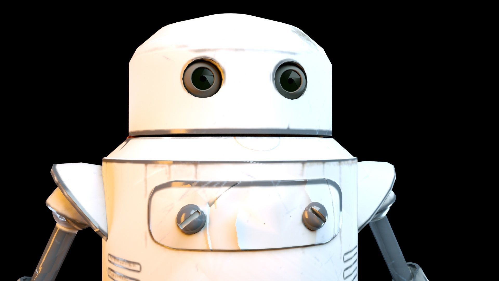 Cartoon Character Robot Low-poly 3D model_1