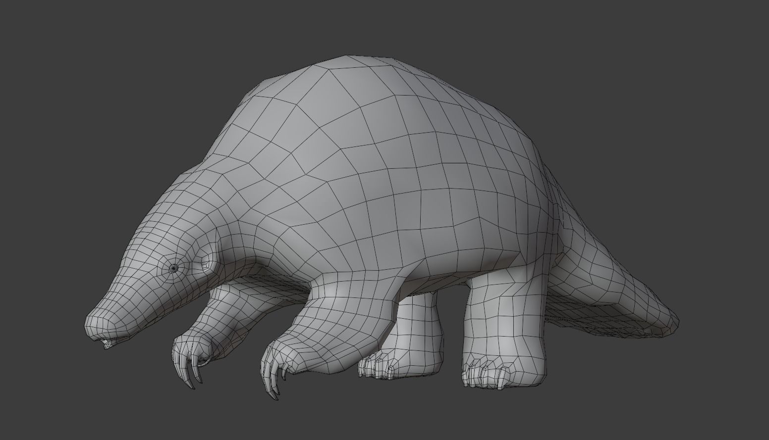 Pangolin Rigged Low-poly 3D model_7