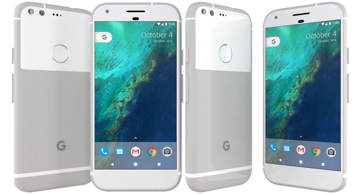 Google Pixel Very Silver 3D model_2