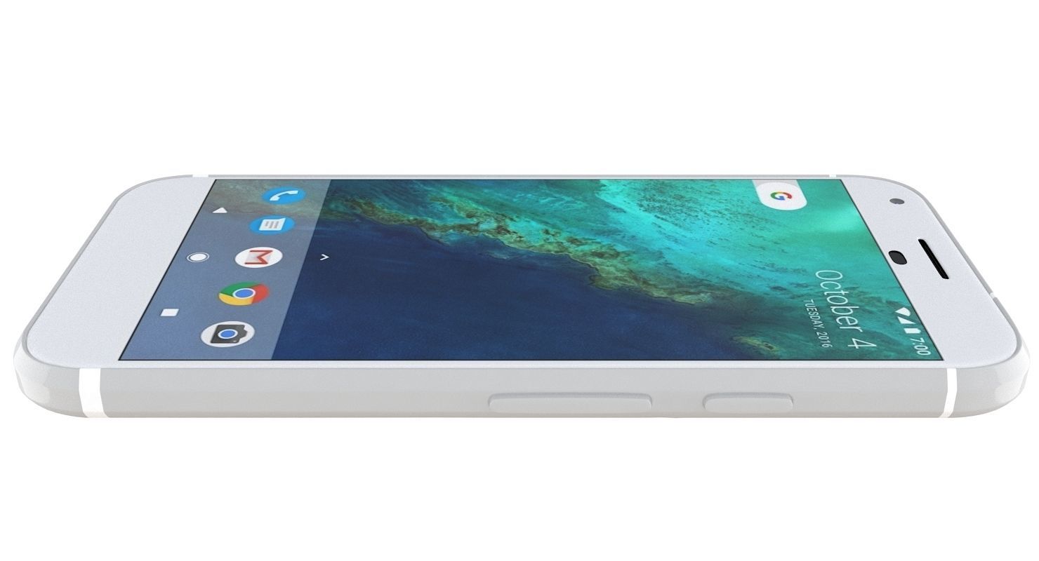 Google Pixel Very Silver 3D model_8