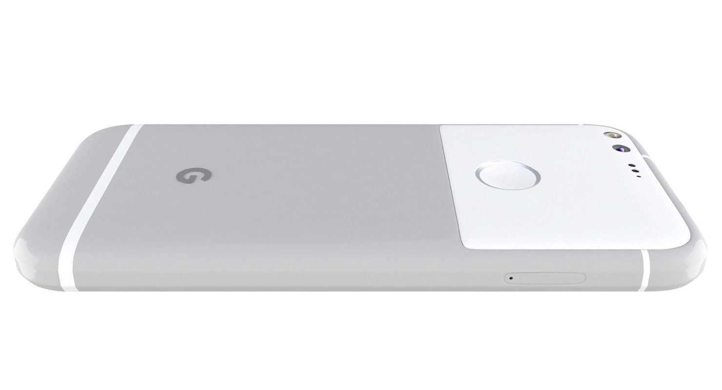 Google Pixel Very Silver 3D model_9