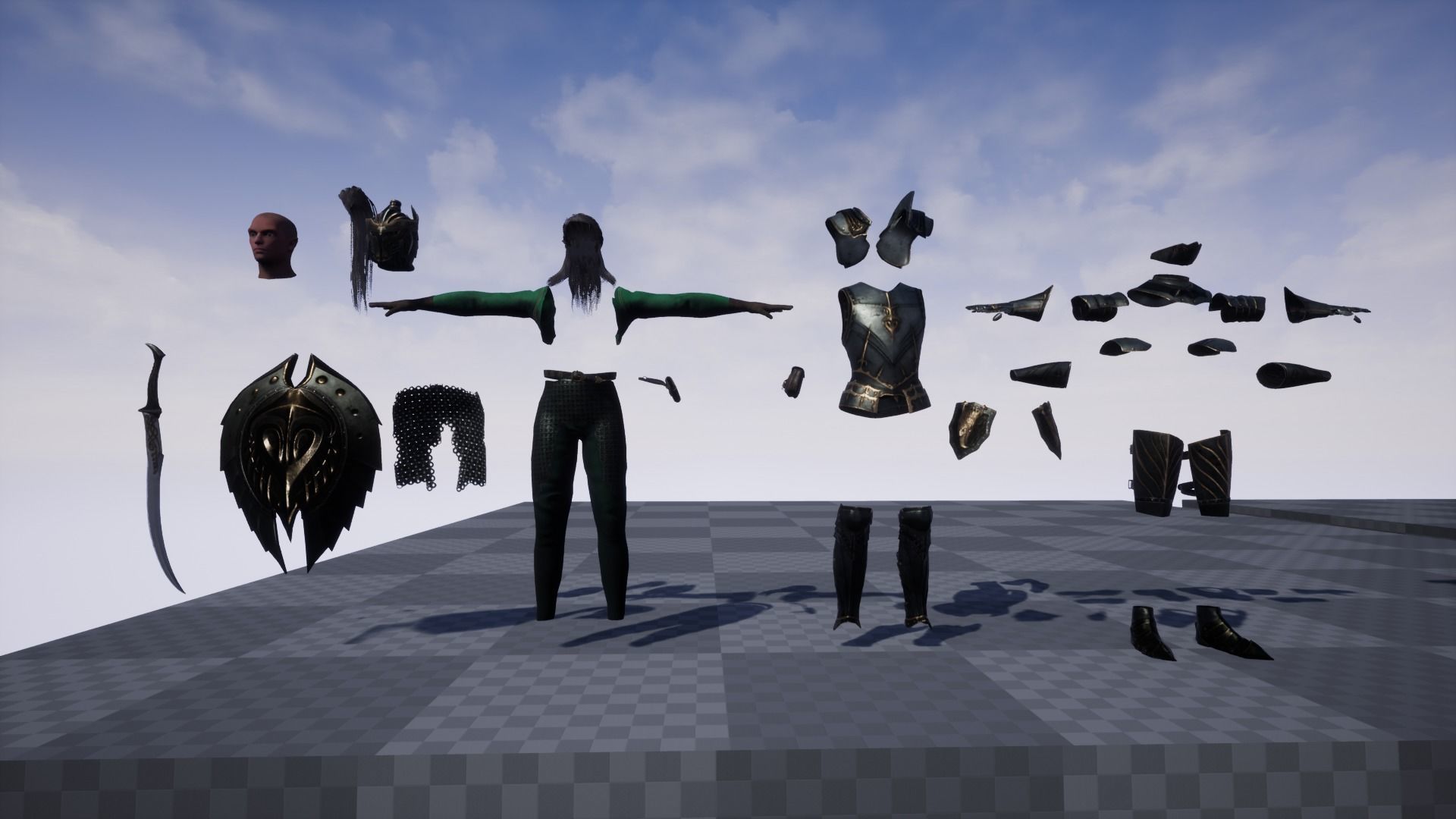 Elf Knight Low-poly 3D model_31