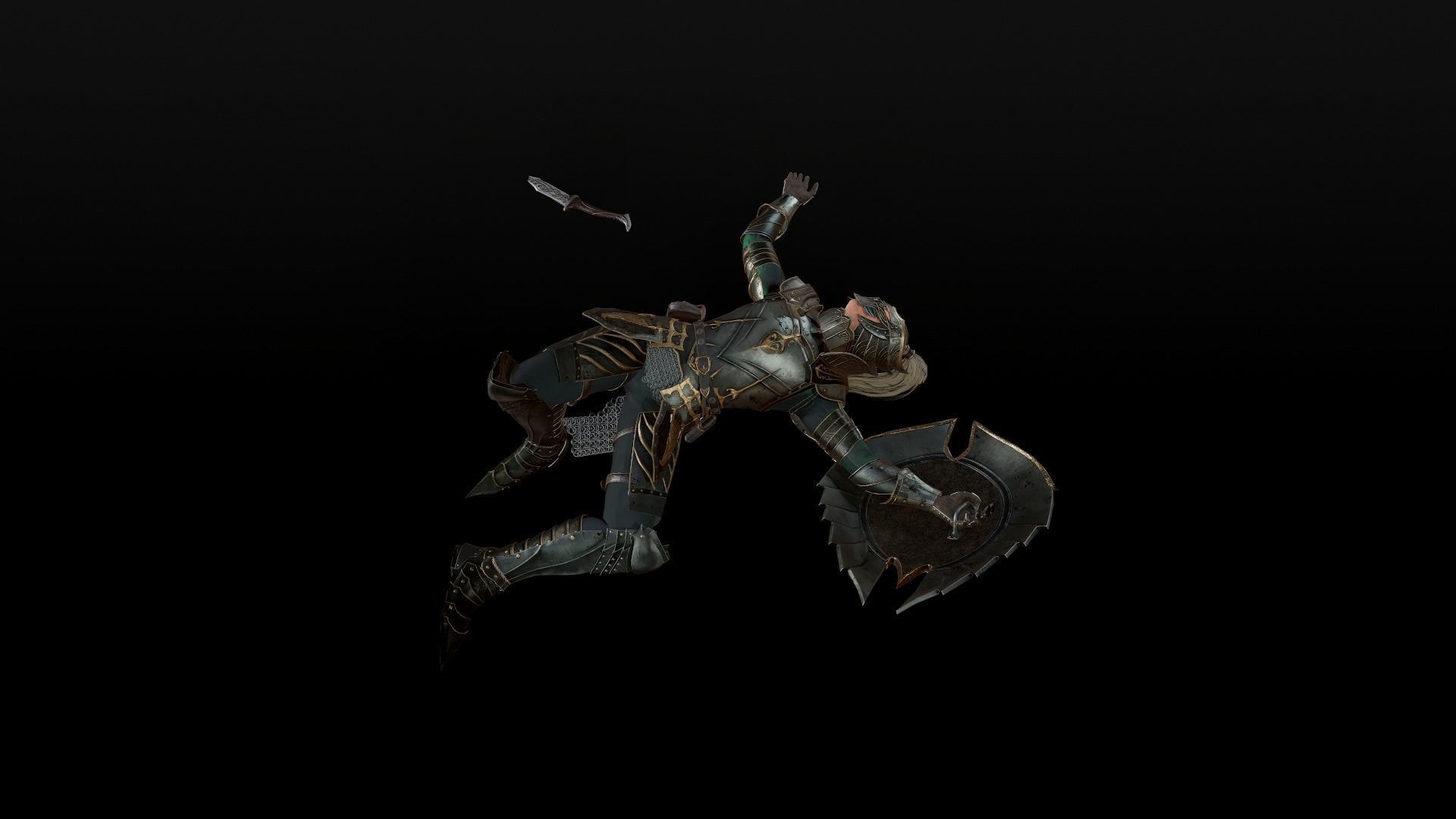 Elf Knight Low-poly 3D model_23