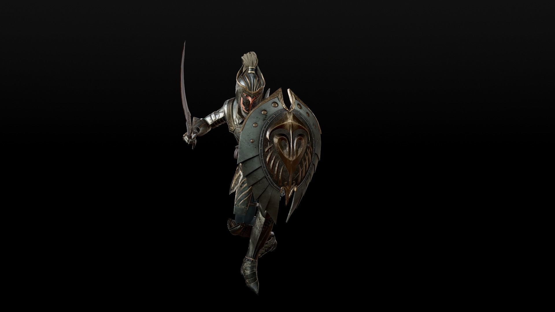 Elf Knight Low-poly 3D model_21
