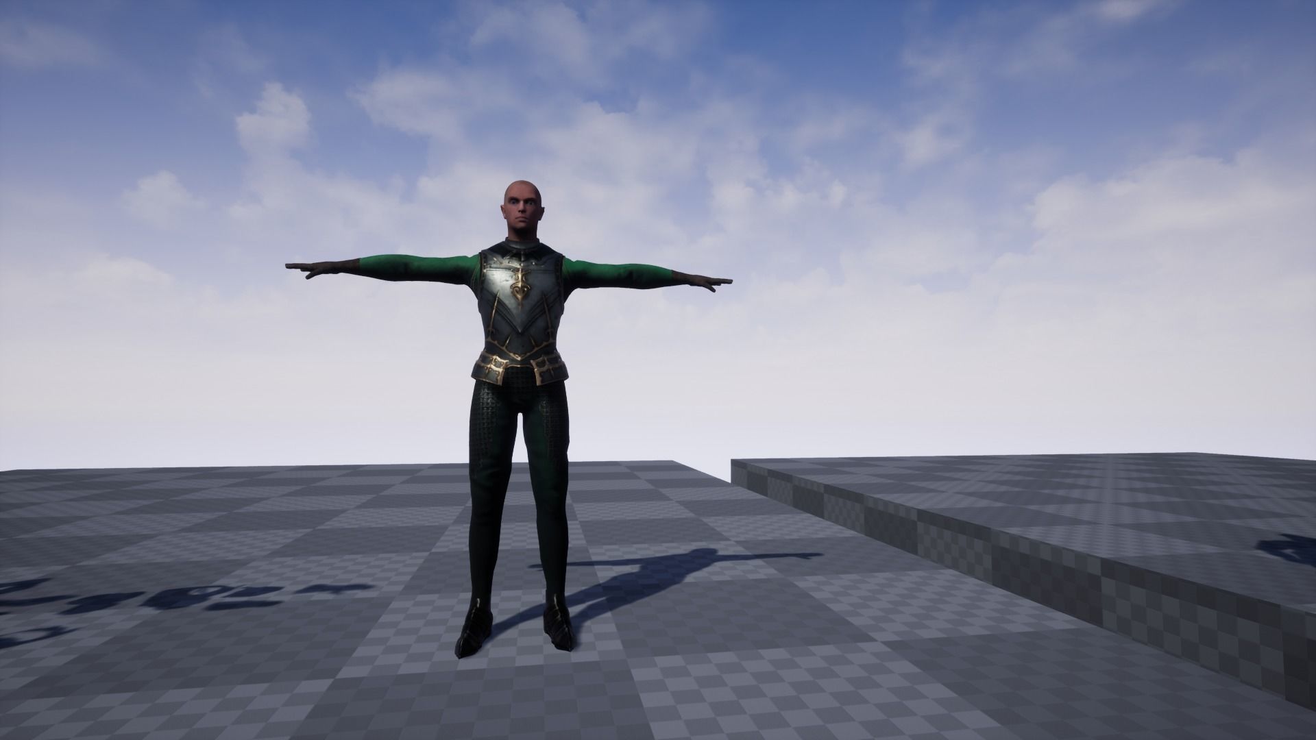 Elf Knight Low-poly 3D model_33