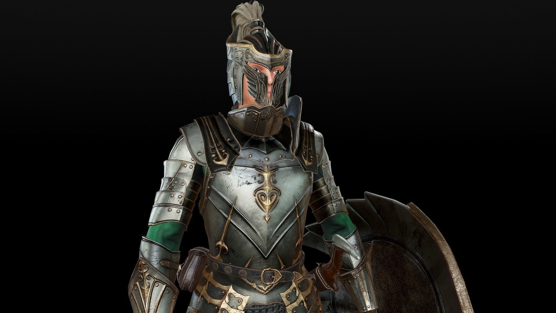 Elf Knight Low-poly 3D model_27