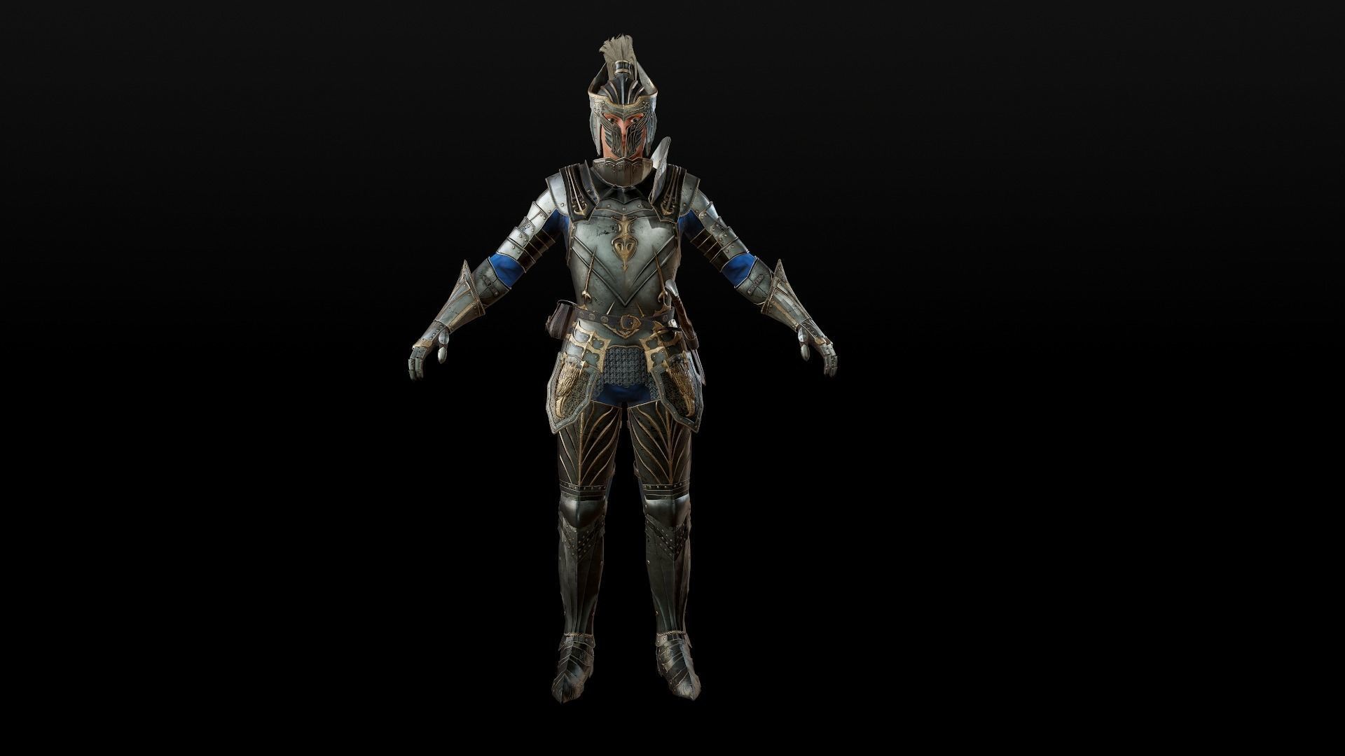 Elf Knight Low-poly 3D model_25