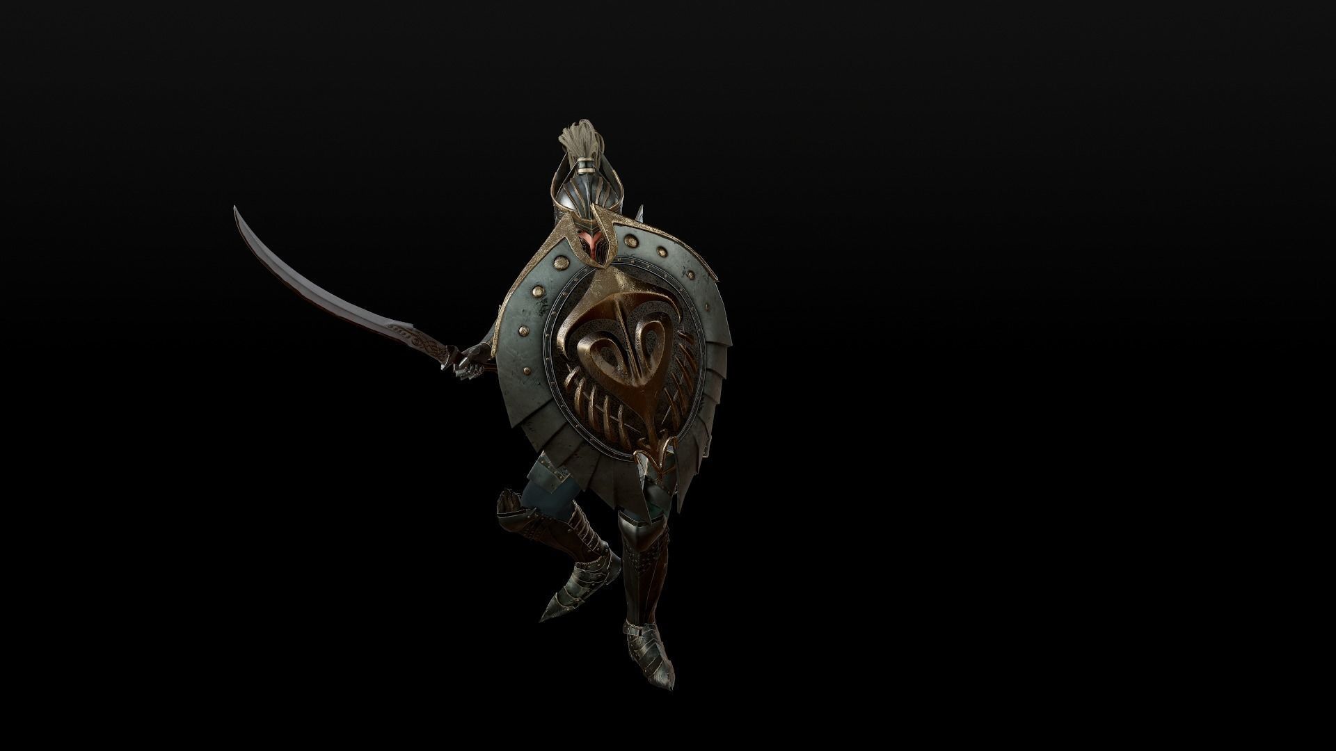 Elf Knight Low-poly 3D model_20
