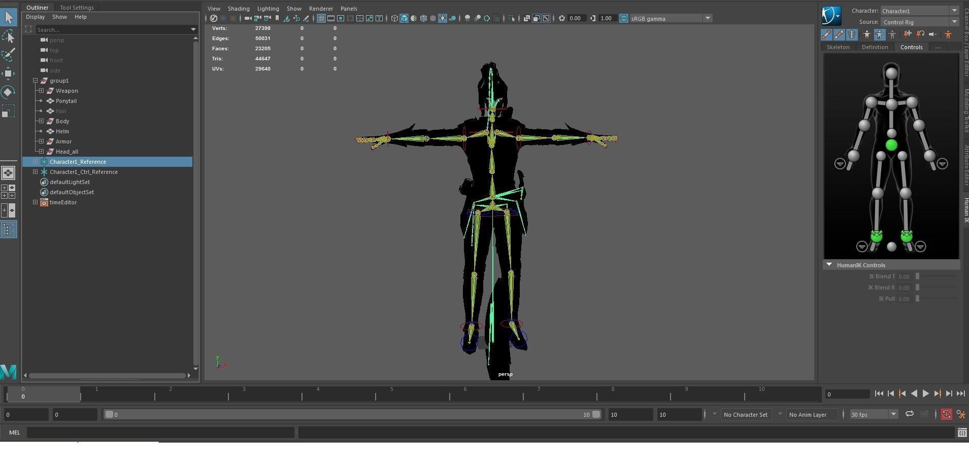 Elf Knight Low-poly 3D model_30