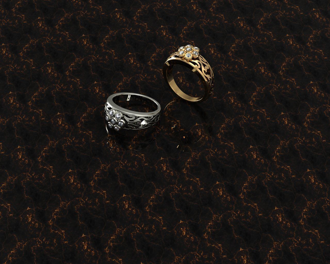 Ring silver 3D print model_4