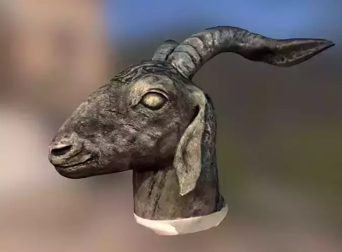 Goat Head - scan of clay sculpture 3D model
