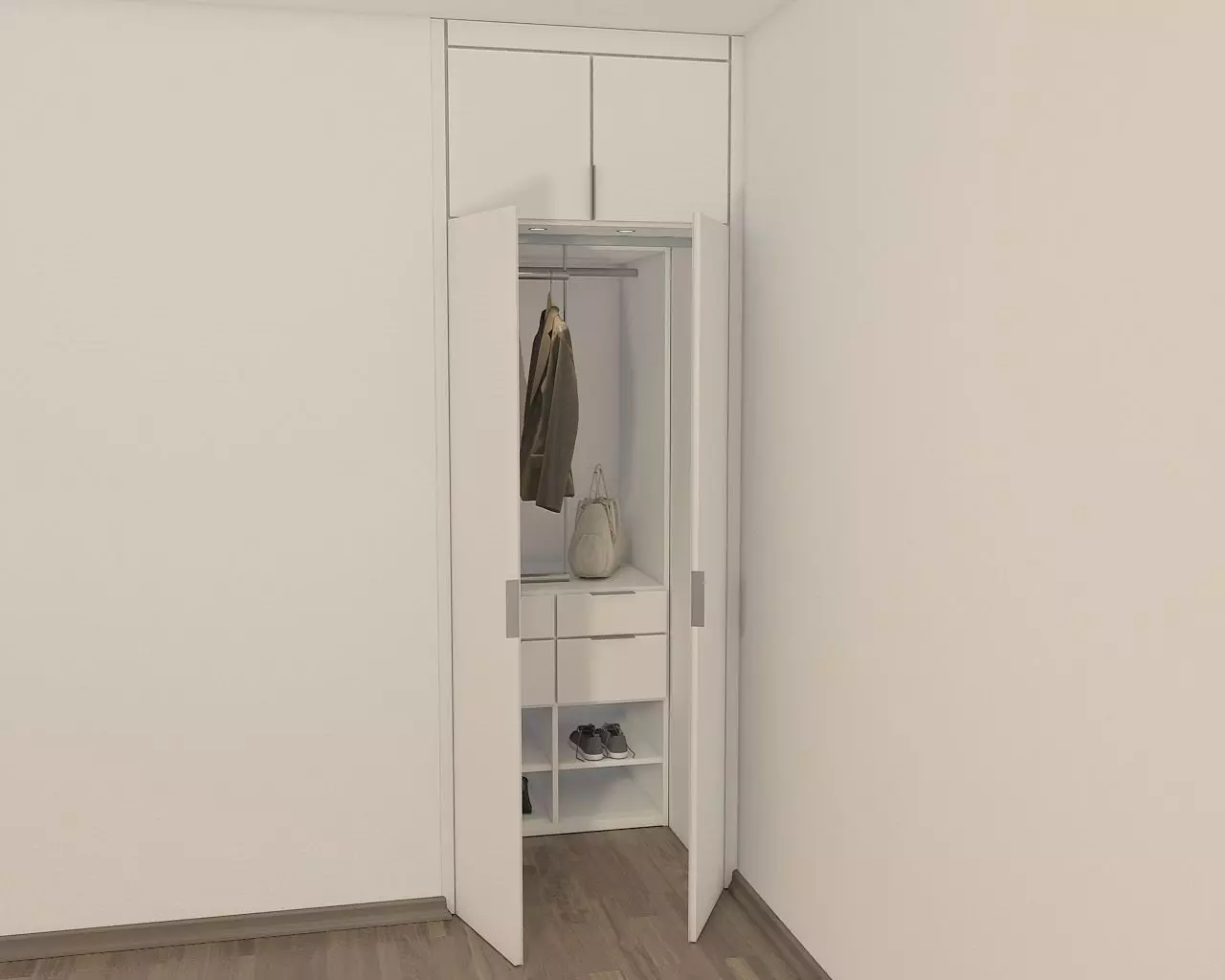 Wardrobe Wood Free 3D model