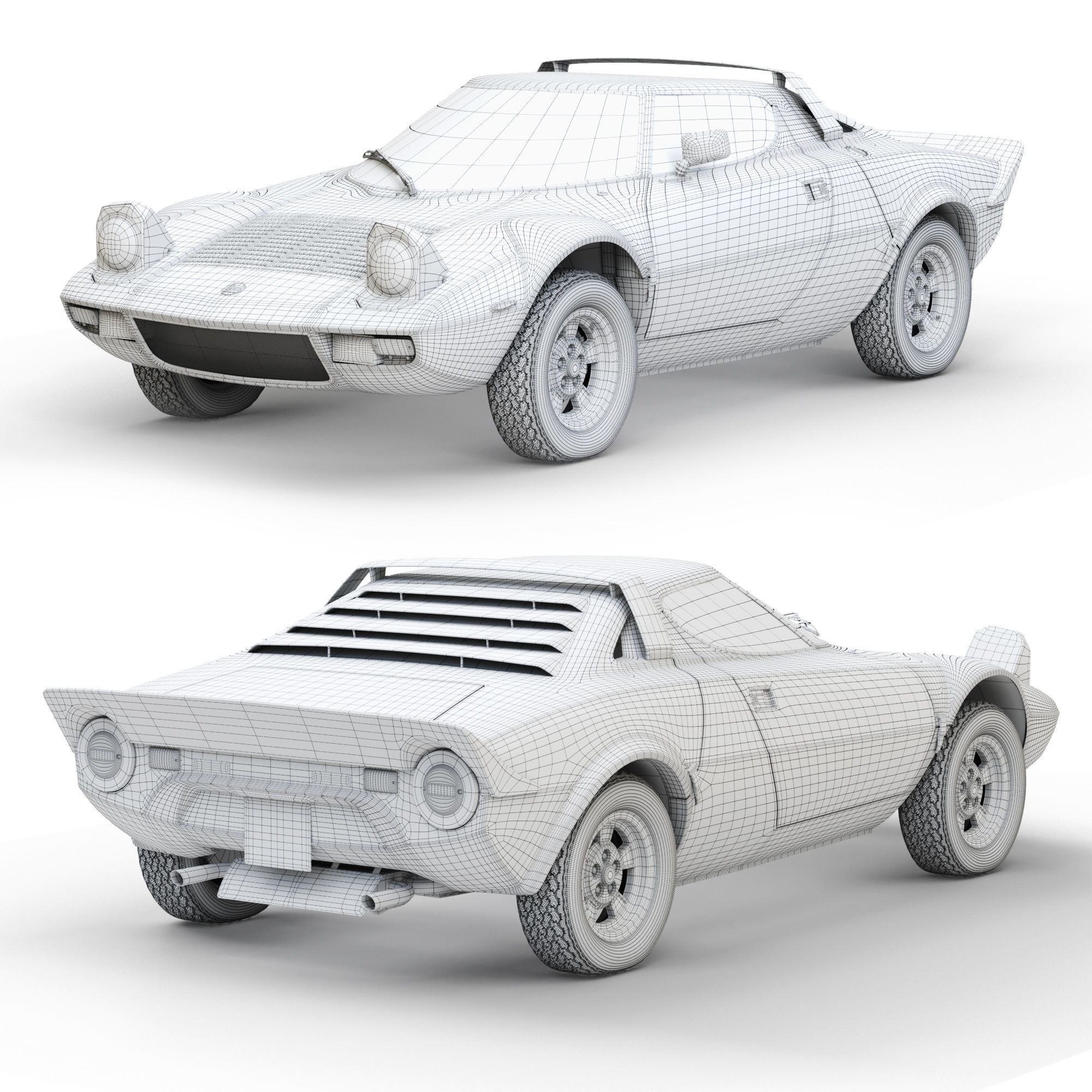 Lancia Stratos HF 1974 3D model_4