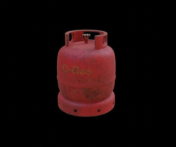 old gas cylinder 3D model