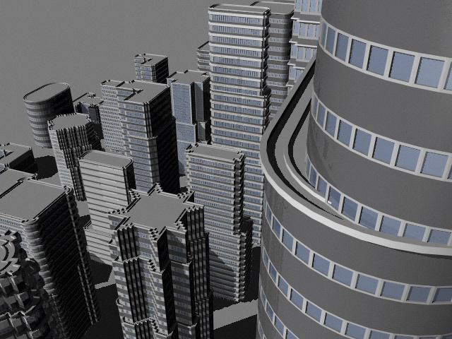 Skyscraper Cityscape 3D model_2
