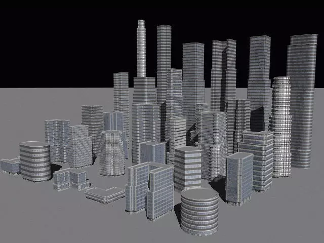 Skyscraper Cityscape 3D model_0