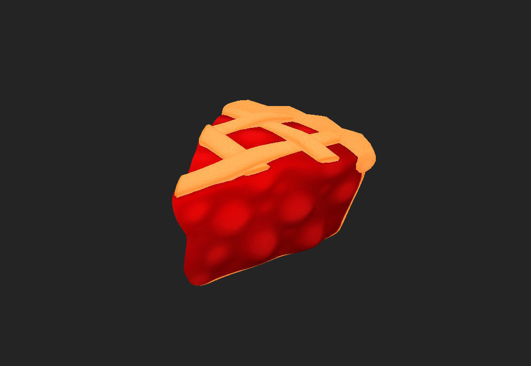 Cherry Pie Slice 3D model_9