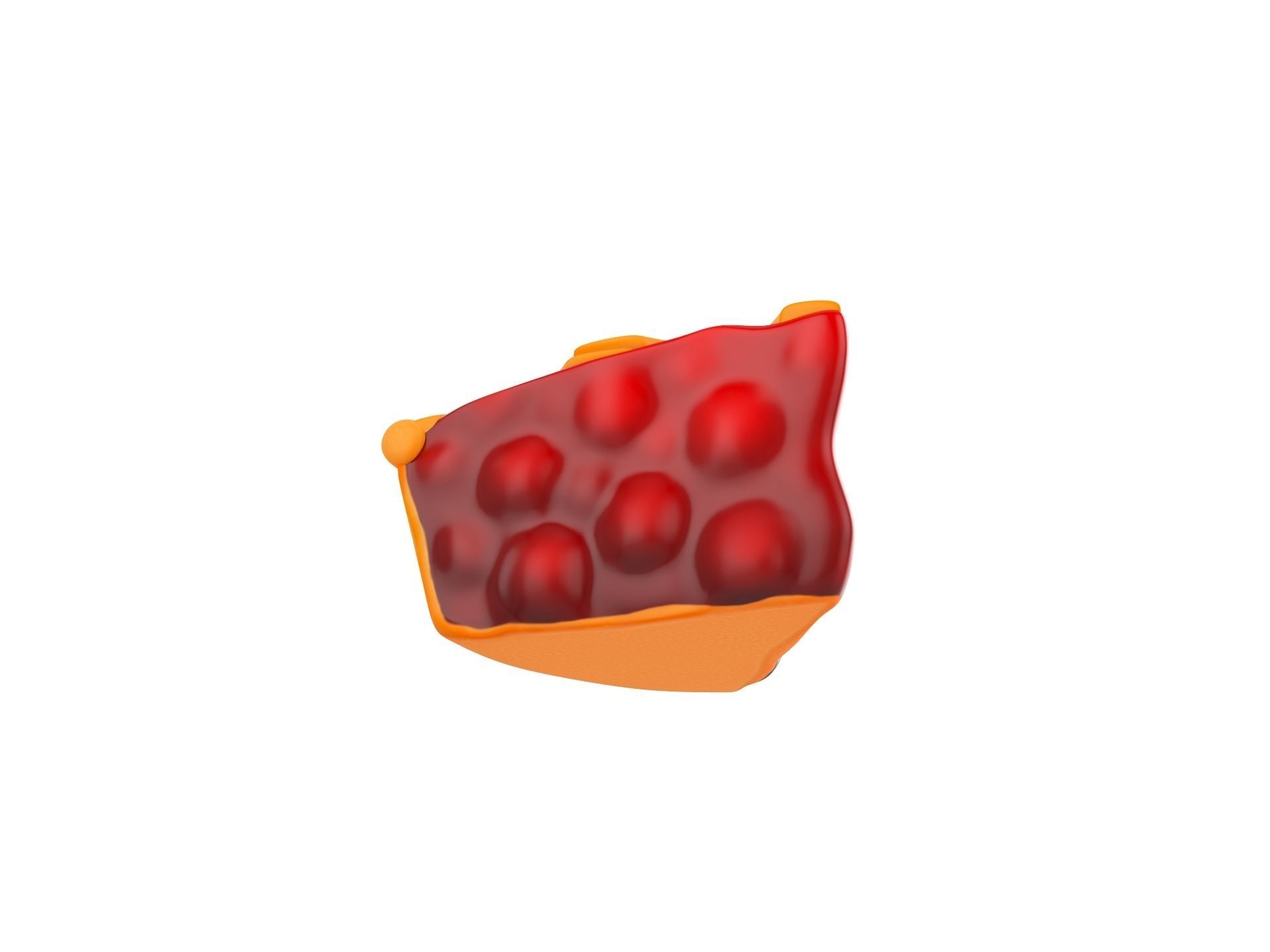 Cherry Pie Slice 3D model_4