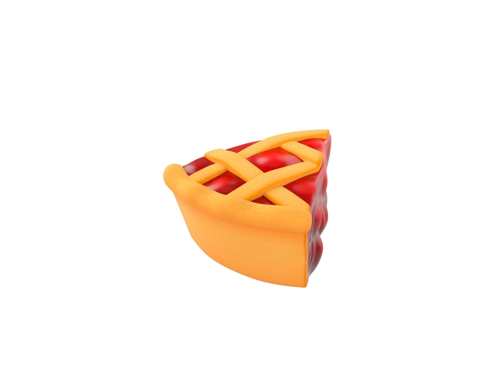 Cherry Pie Slice 3D model_5