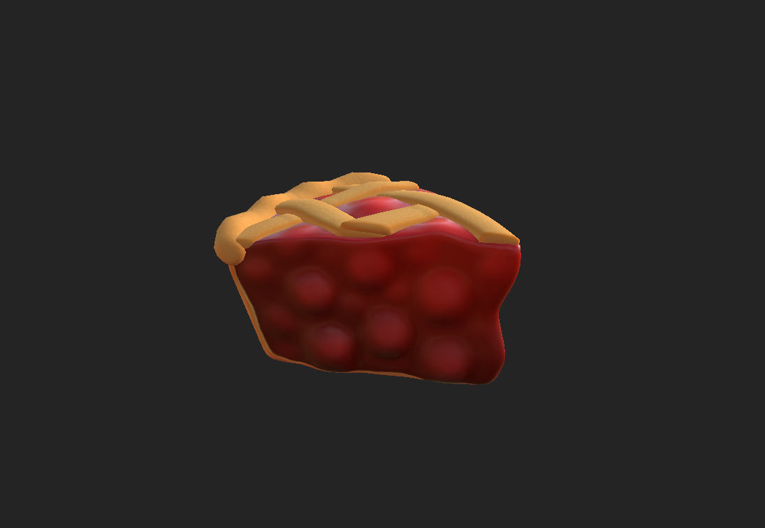 Cherry Pie Slice 3D model_12