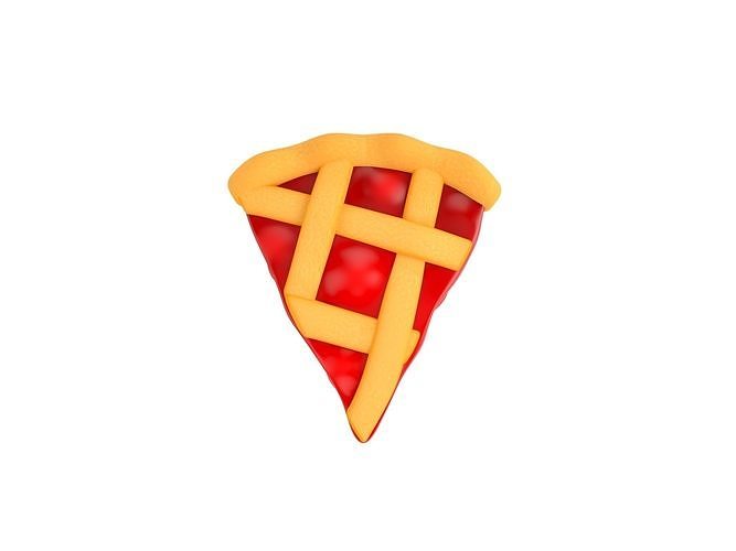 Cherry Pie Slice 3D model 4
