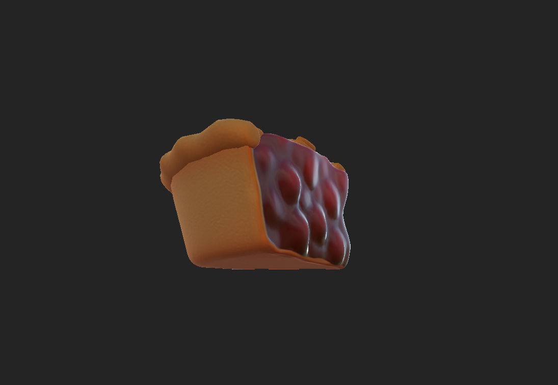 Cherry Pie Slice 3D model_13