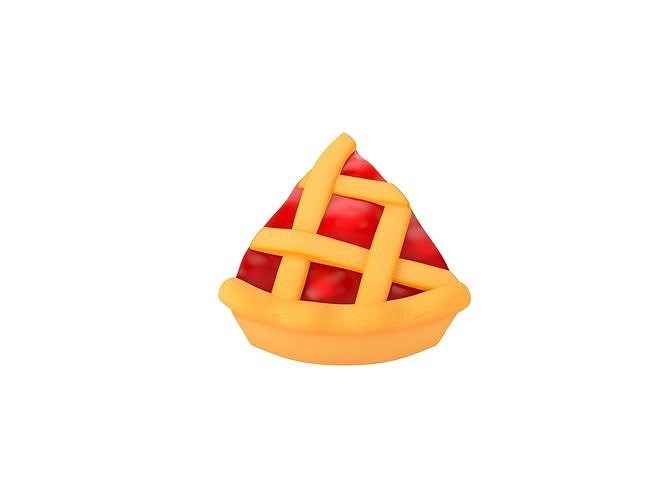 Cherry Pie Slice 3D model 7