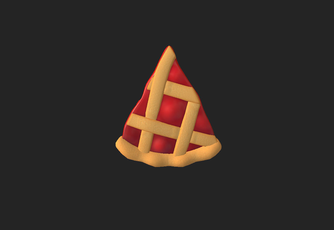 Cherry Pie Slice 3D model_14