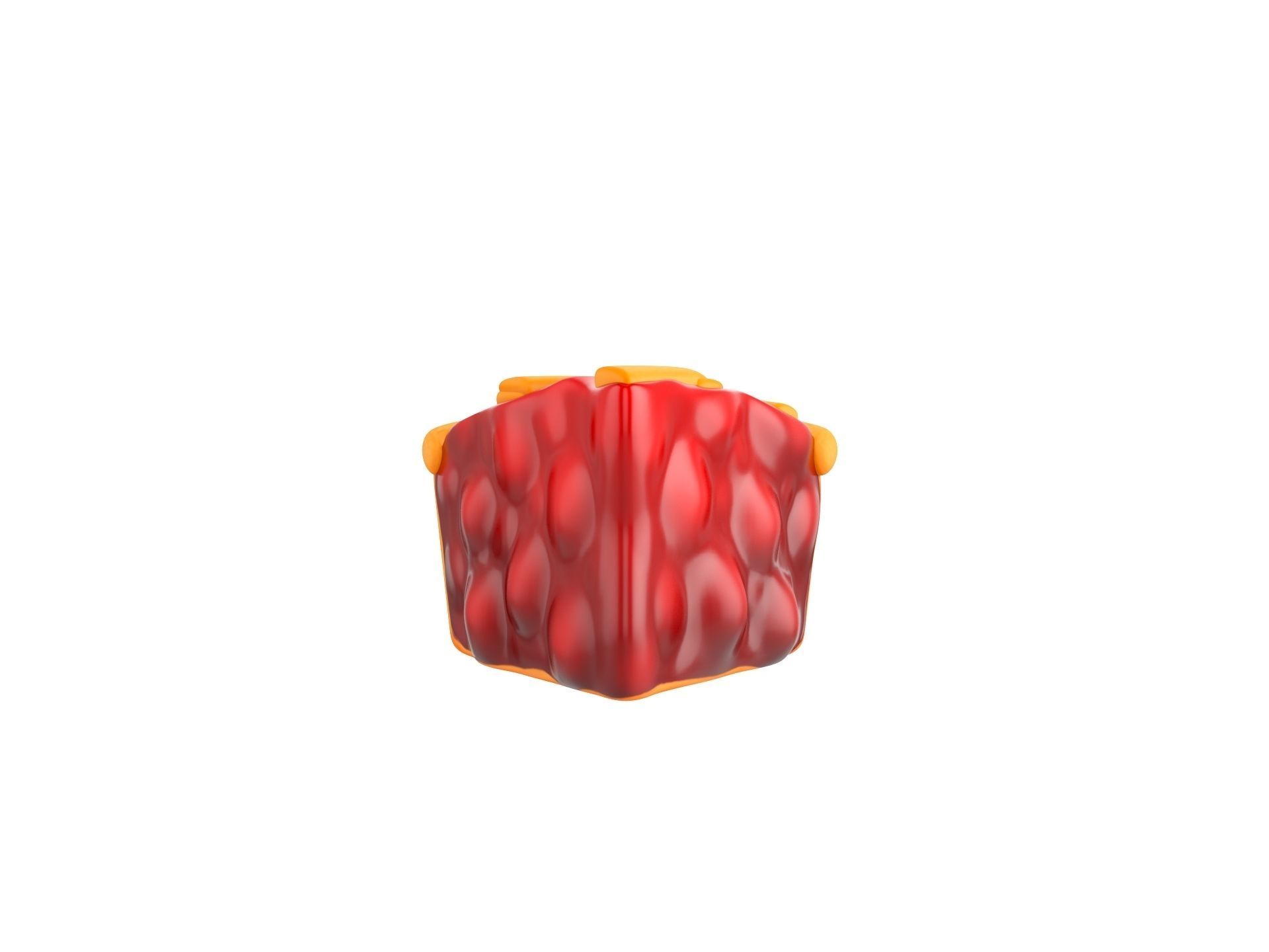 Cherry Pie Slice 3D model_2