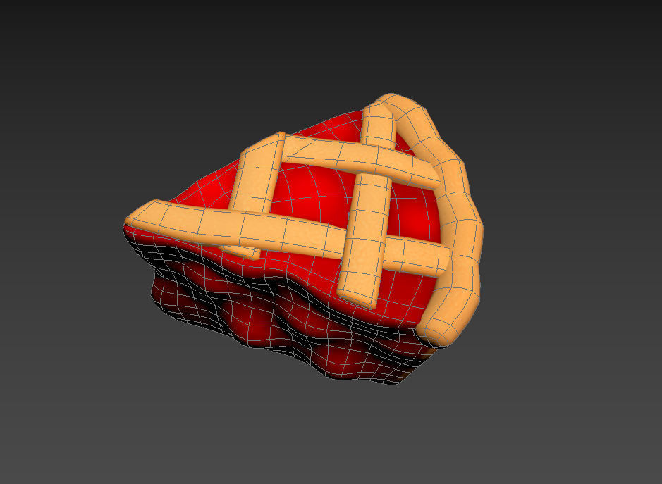 Cherry Pie Slice 3D model_22